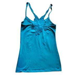 Y2K Blue Cami with eyelet detailing